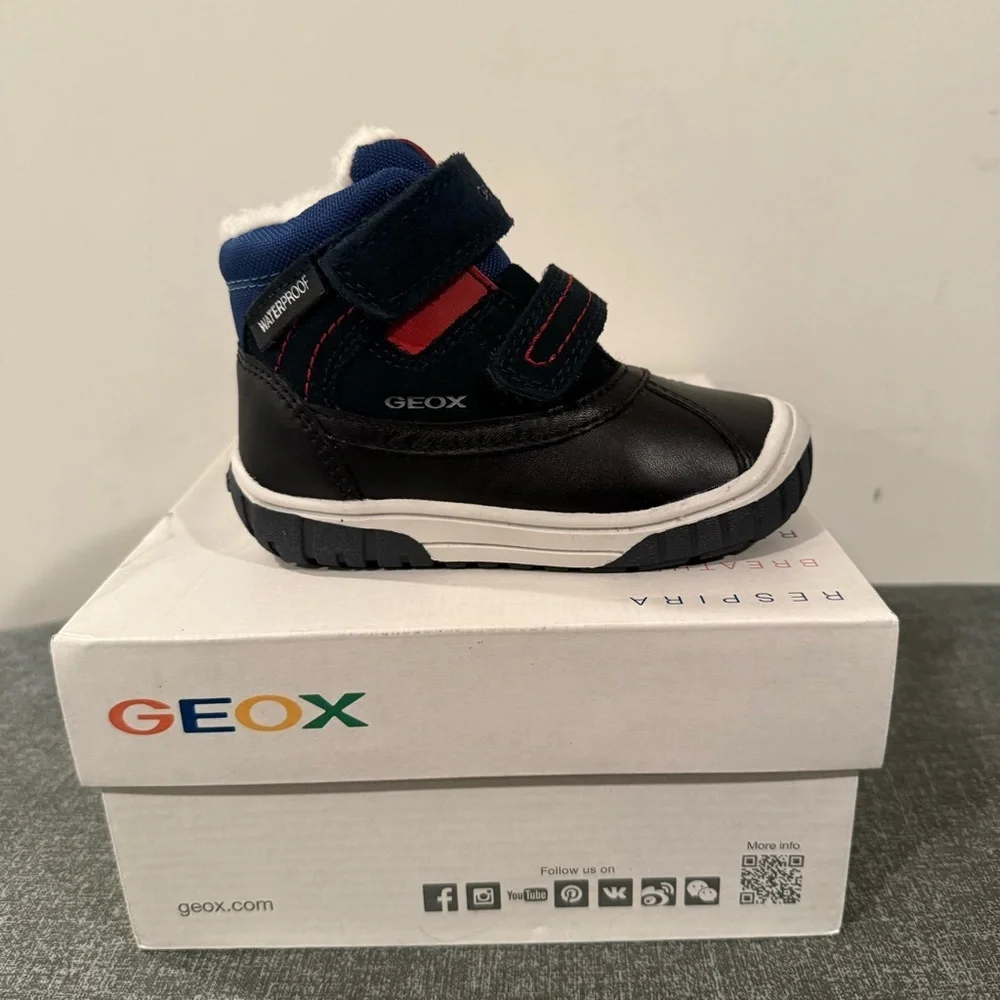 Geox Respira Toddler Boys Winter Boots Warm Lined size US6.5